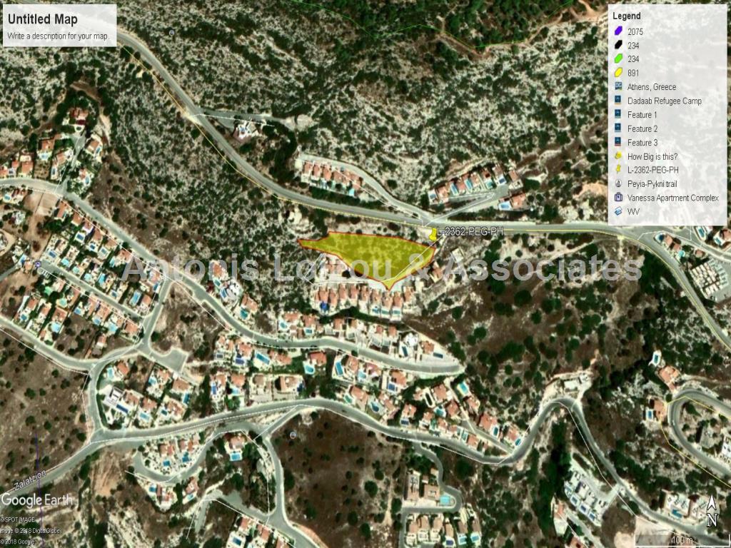 4,497m² Residential land in Peyia with panoramic sea views. properties for sale in cyprus