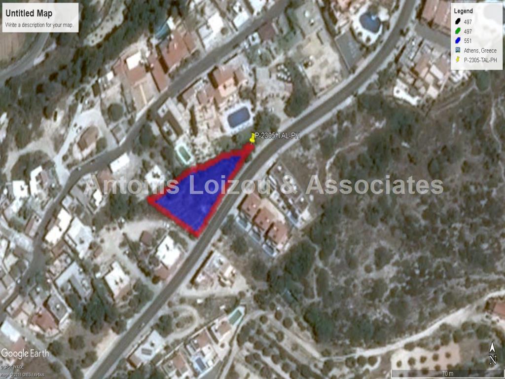 1,066 m² residential plot in Tala with sea view properties for sale in cyprus
